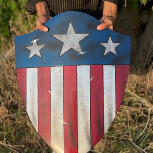 Triple Star Captain America Shield-replica – aluminium cosplay-rekwisieten afbeelding 10