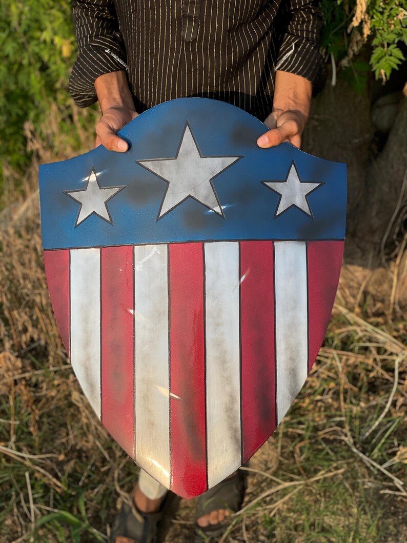 Triple Star Captain America Shield-replica – aluminium cosplay-rekwisieten afbeelding 10