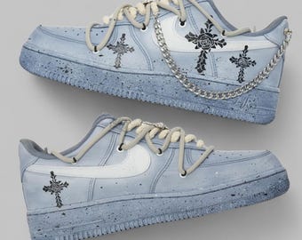 Anpassad Air Force 1 'Chrome Cross'