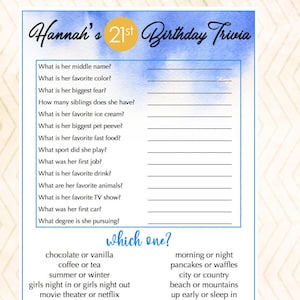 Customized Birthday Trivia Game | Different Trivia Questions for Birthday Party | Download