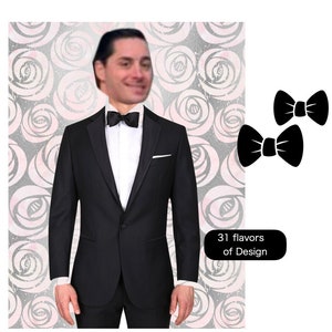Pin the Bow Tie on the Groom - Bridal Shower Game \ Bachelorette Party Game - Customized with your Grooms Pic, bow ties Included