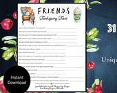 Thanksgiving Game | Thanksgiving Day Party Game | Friends TV Show Trivia Game | Thanksgiving Friends Party
