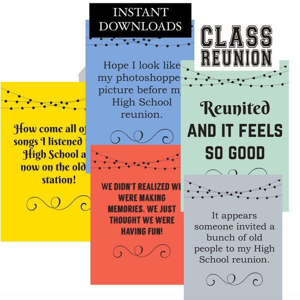 Class Reunion | Digital Downloads | Printable Posters