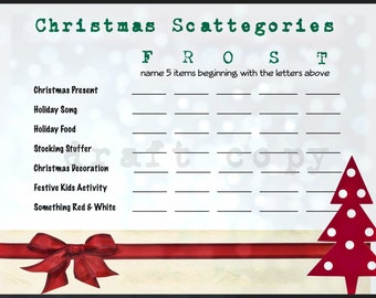 Christmas Scattegories-Holiday Game