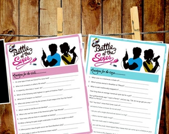 Battle of the Sexes-Couple Shower Game-Trivia