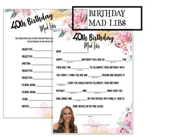 Birthday Party Mad Libs Birthday Mad Libs Birthday Party Printable DIY ...