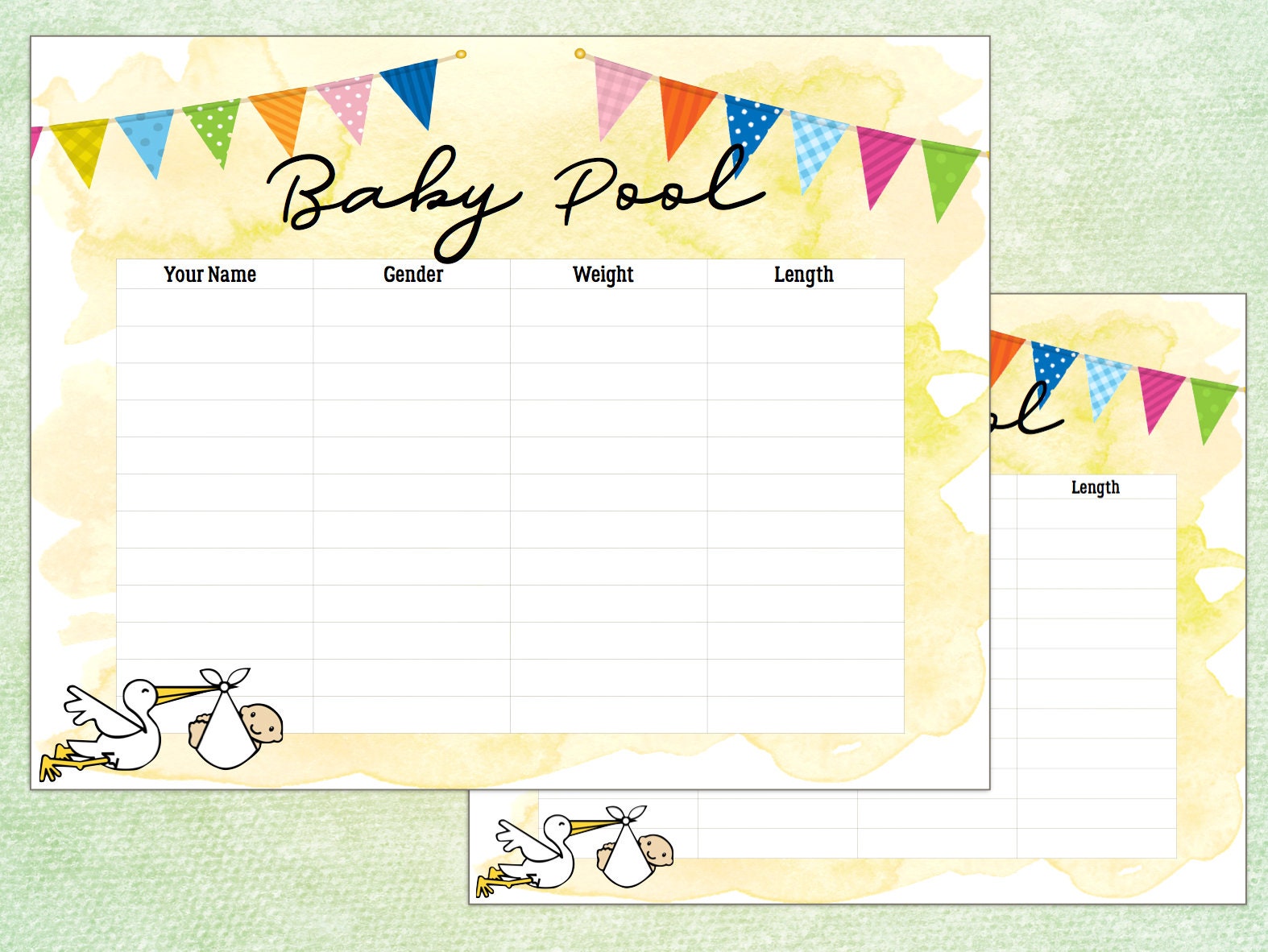 Baby Shower Pool Download Digital Image Baby Shower Poster instant