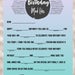 Birthday Party Mad Libs Birthday Mad Libs Birthday Party Printable DIY ...