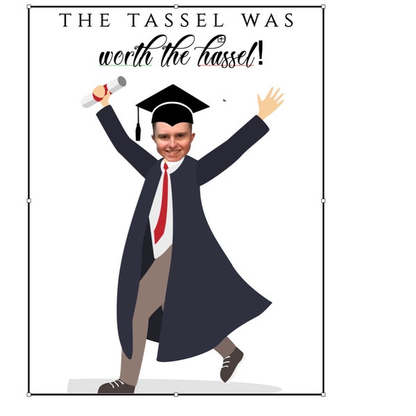 Pin the Tassel on the Graduate - Graduation party - Customized with your Graduate Pic, Tassel Print outs included