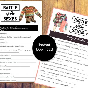 Battle Of The Sexes Couple Shower Game Trivia Etsy