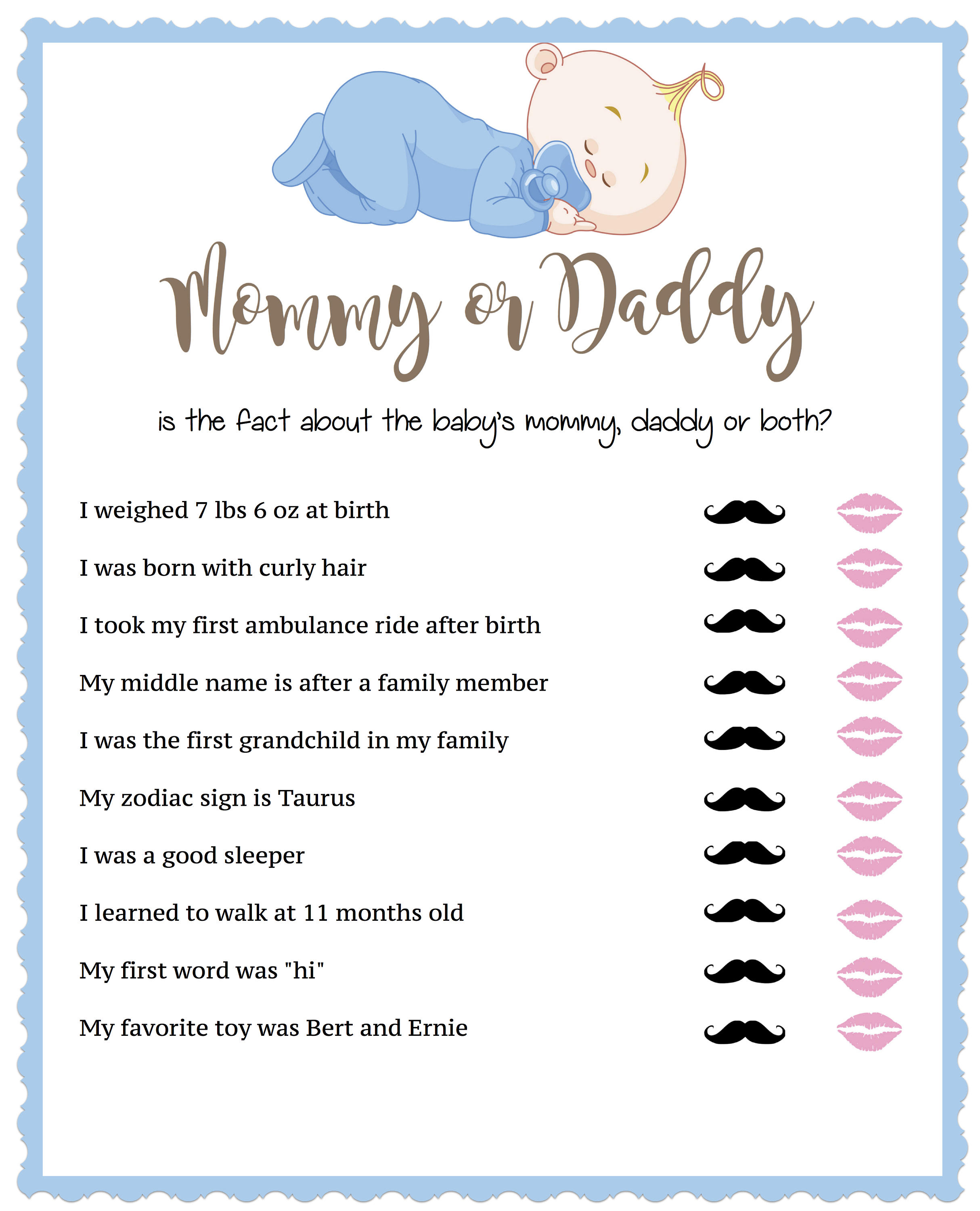 Baby Shower Games For Mommy And Daddy