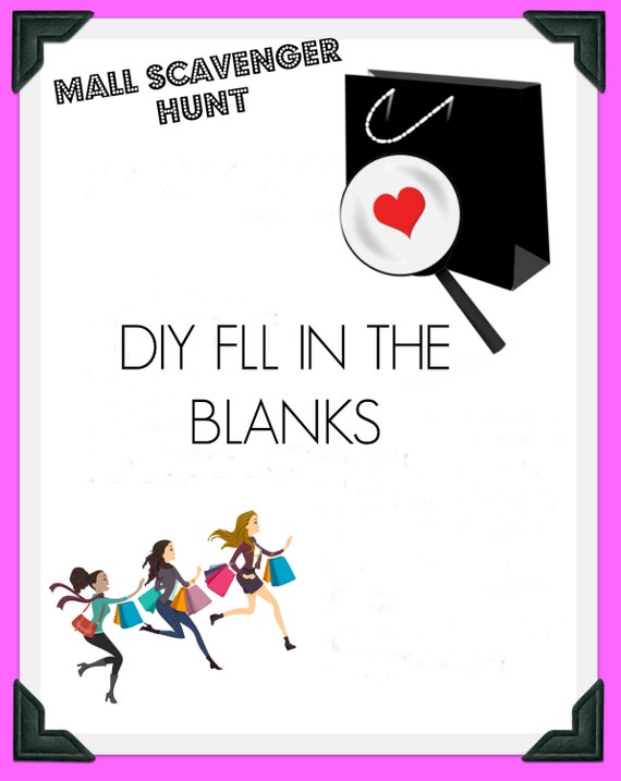 Mall Scavenger Hunt Game Instant Download Etsy