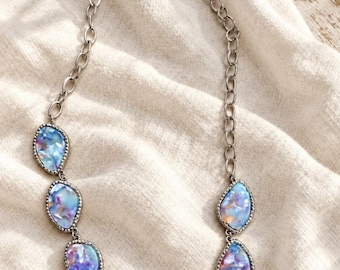 Sugarfix by Baublebar Colorful Stones Gems Embedded In Resin Gold Tone Necklace