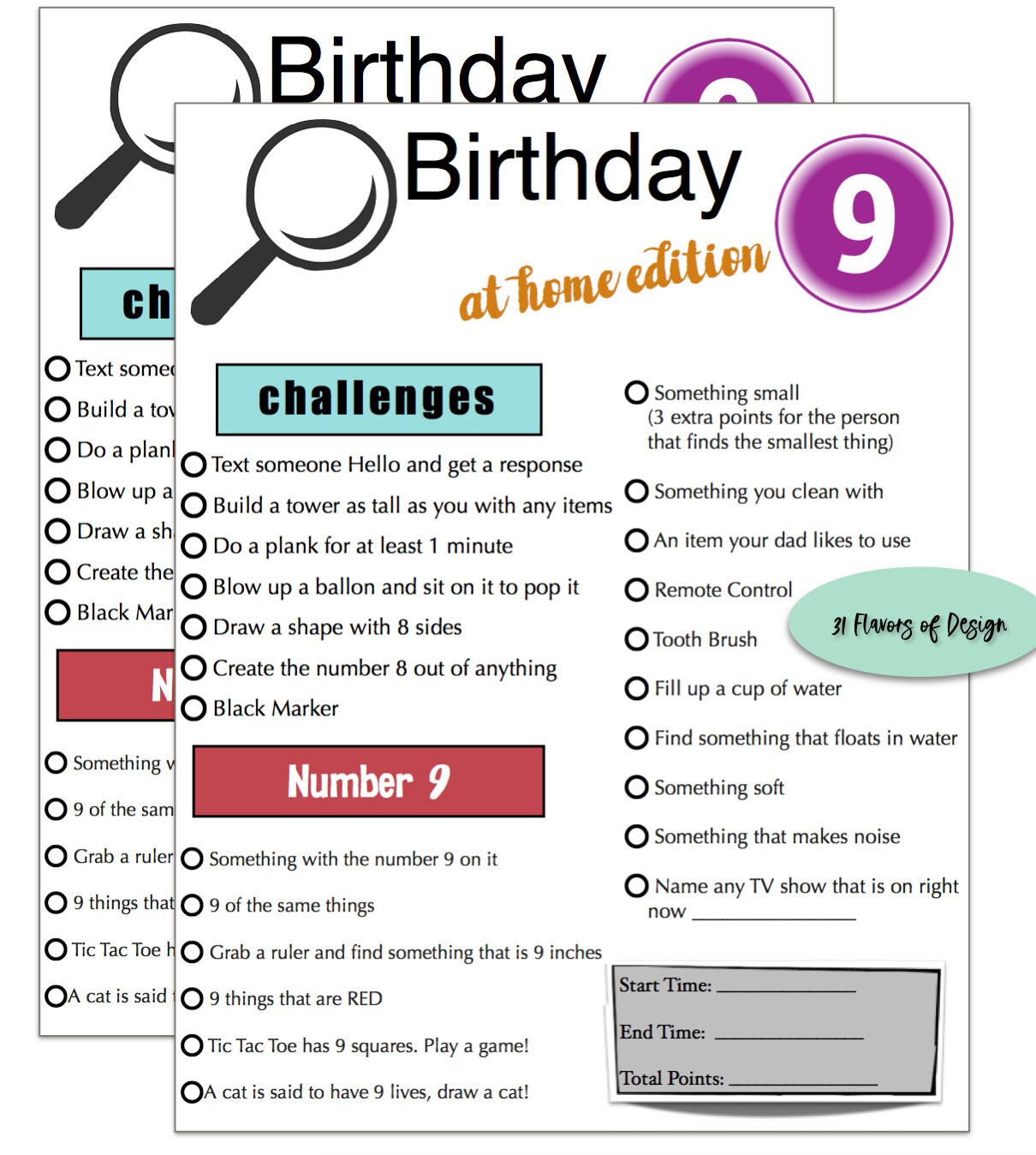 At Home Birthday Scavenger Hunt Game Play With Family or photo