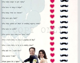 He Said She Said -Bridal Shower Game