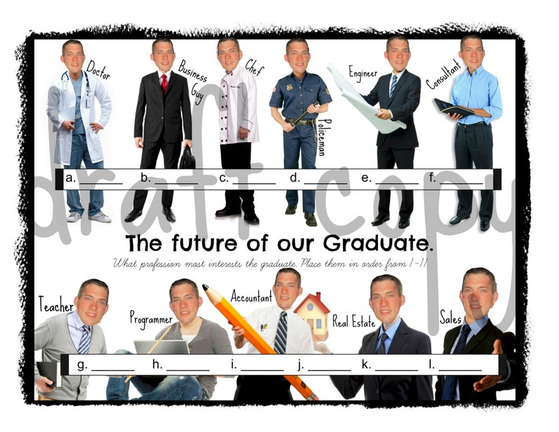 Graduate Party Game: Future of our Grad Custom Instant Download image 1