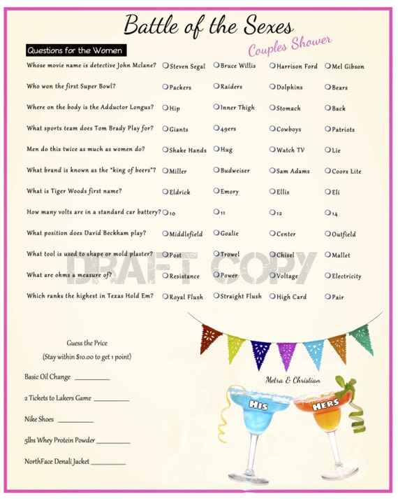 Battle of the sexes questions pics 27