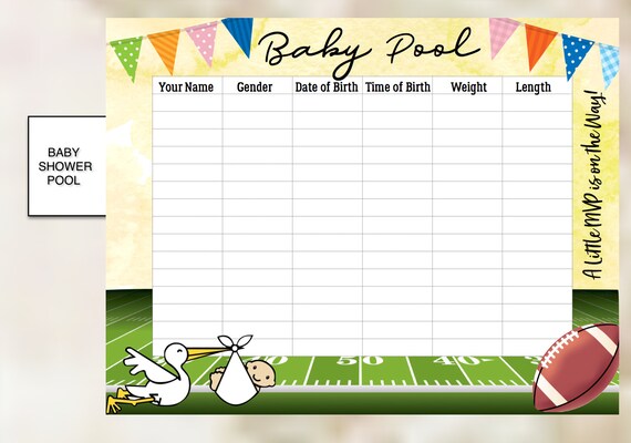 De Download Van De Baby Douche Voetbal Pool Digitale Beeld Etsy