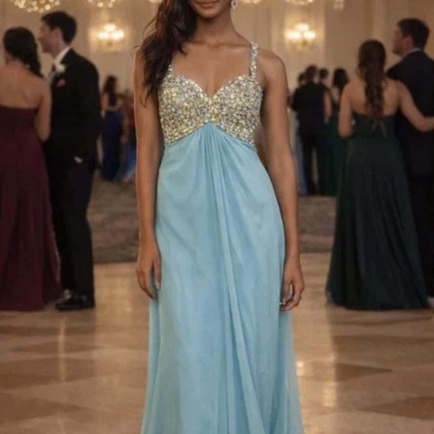 Light Blue Vintage Formal Dress - Etsy