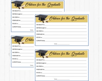 Graduation Advice Cards!! -Instant Download- Words of Wisdom, Graduation party ideas, graduation party activities