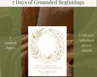 7-Day Self-Care Journal Printable - Morning Routine Prompts and Gentle Reset Workbook PDF