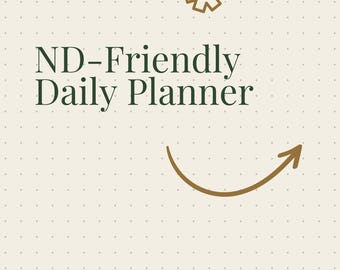 ADHD Daily Planner Printable - Neurodivergent-Friendly Focus Planner and Executive Function Organizer PDF