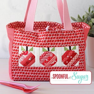 Apple Lunch Tote PDF Sewing Pattern image 1