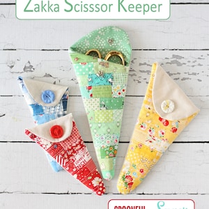Zakka Scissor Keeper PDF Sewing Pattern; scissor pouch; scissor cosy; scissor protector; scissor case.