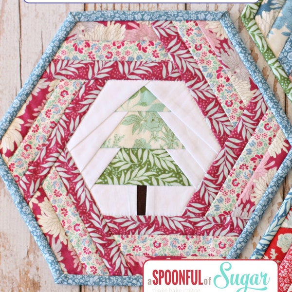 Hexie Holiday Placemat PDF Sewing Pattern