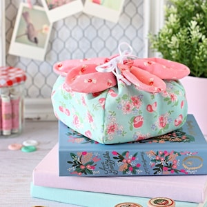 Flower Power Beutel PDF Schnittmuster; Blumentasche; Stoffbeutel; Handgenähte Ledertasche; Kordelzug Geschenktüte; blumenbeutel; digitaler Download