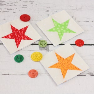 Classic Star Foundation Paper Piecing Quilt Block PDF Pattern, FPP 5 Sizes - 2 inch, 3 inch, 4 inch, 5 inch, 6 inch, Print at Home, FPP