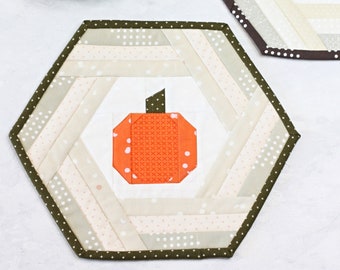 Hexie Pumpkin Placemat PDF Sewing Pattern