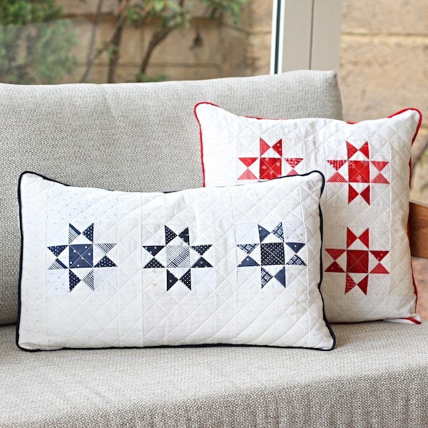 Star Pillow - 2 Styles - Square and Rectangle - PDF Sewing Pattern