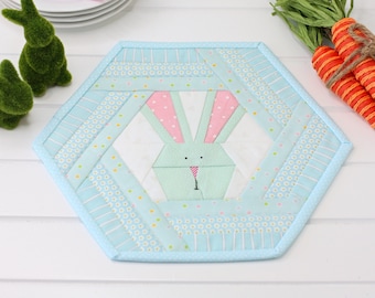 Hexie Bunny Placemat PDF Sewing Pattern