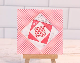 Twisted Square Foundation Paper Piecing Quilt Block PDF Pattern, FPP 5 Sizes - 2 inch, 3 inch, 4 inch, 5 inch, 6 inch, Print at Home