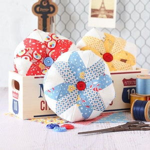 Scrappy Star Pincushion PDF Sewing Pattern image 1