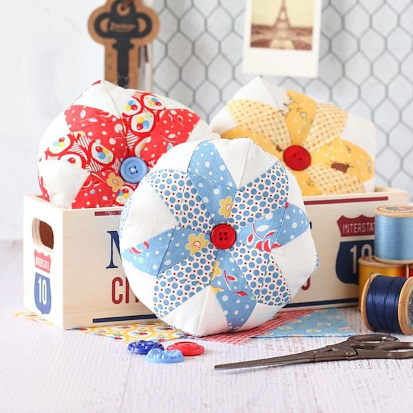 Scrappy Star Pincushion PDF Sewing Pattern