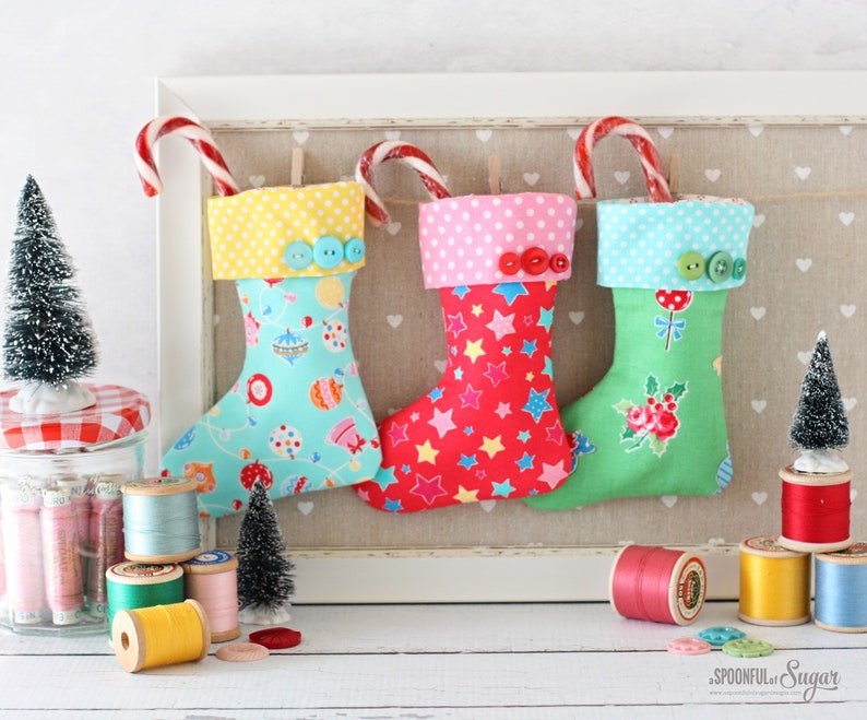 Scrappy Mini Stocking PDF Sewing Pattern image 8