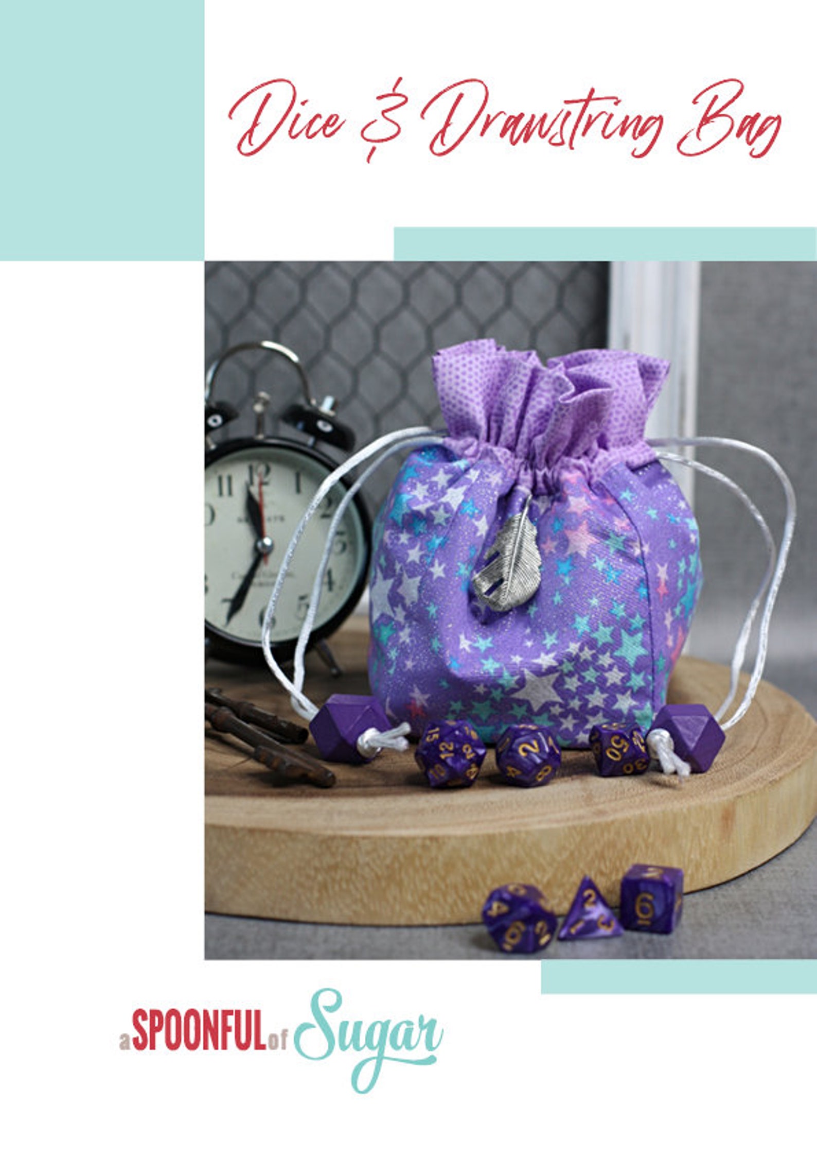 Dice and Drawstring Bag dnd Dice Bag PDF Sewing Pattern Etsy