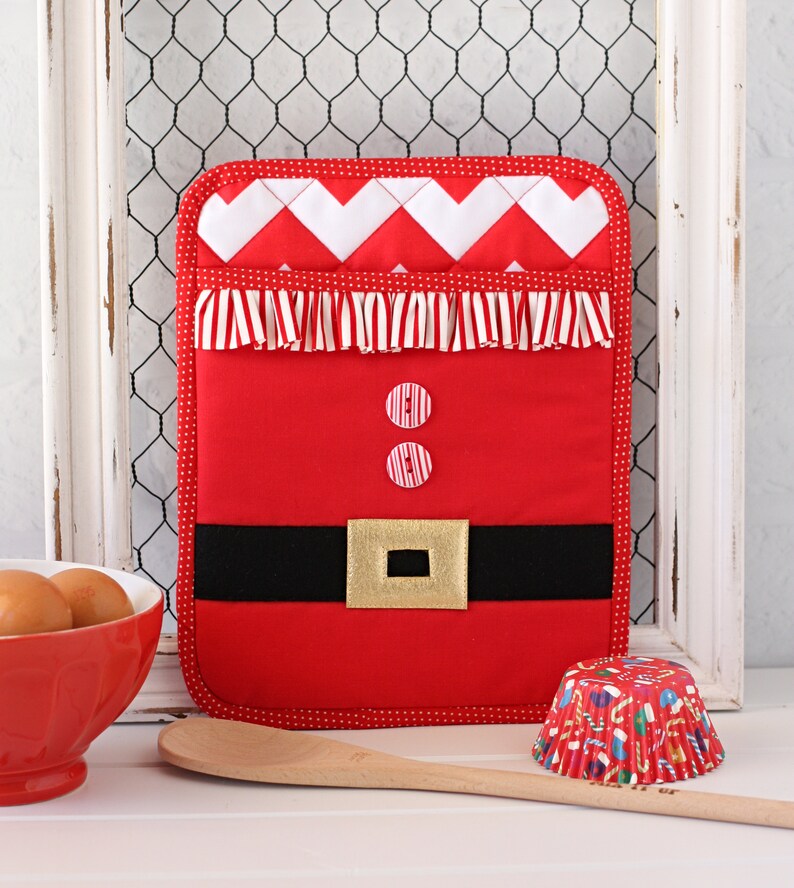 Santa & Elf Pot Holder PDF Sewing Pattern image 6