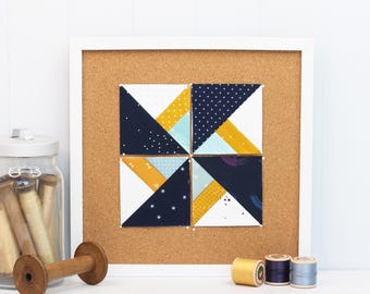 Johns Pinwheel Foundation Paper Piecing Quilt Block PDF-mönster, FPP 5 storlekar - 2 tum, 3 tum, 4 tum, 5 tum, 6 tum, Skriv ut hemma