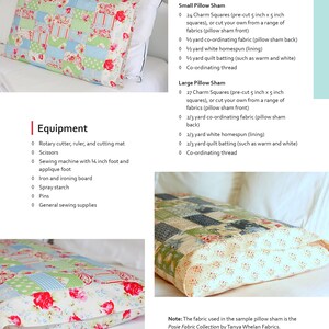 Pretty Patchwork Pillow Sham PDF Sewing Pattern image 3