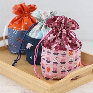 Mini Drawstring Gift Bag PDF Sewing Pattern; Small Gift Bag; Fabric ...