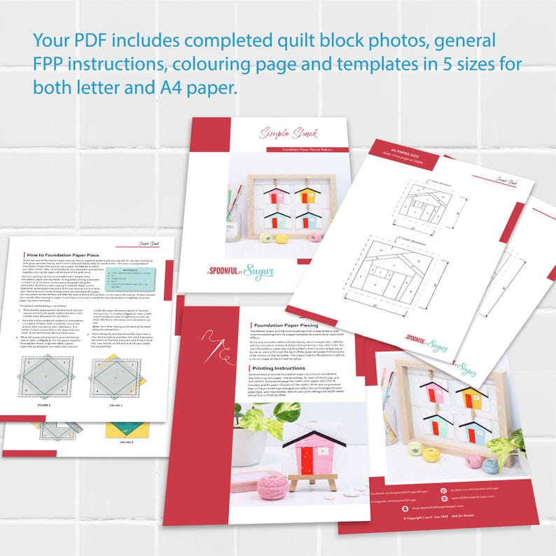 Simple Shack Foundation Paper Piecing Quilt Block in 5 Sizes; Digital ...