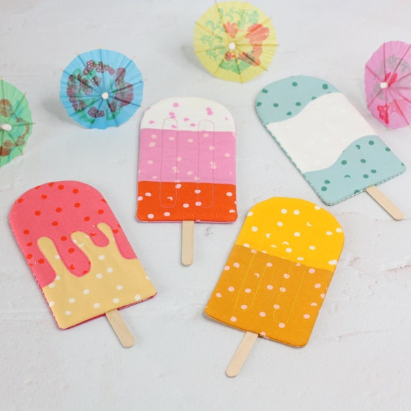 Popsicle Parade Coaster Mugrug PDF Sewing Pattern