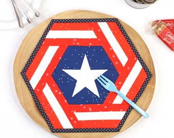 Hexie Star Placemat PDF Sewing Pattern