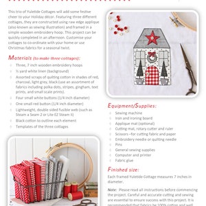 Yuletide Cottages PDF Sewing Pattern image 2