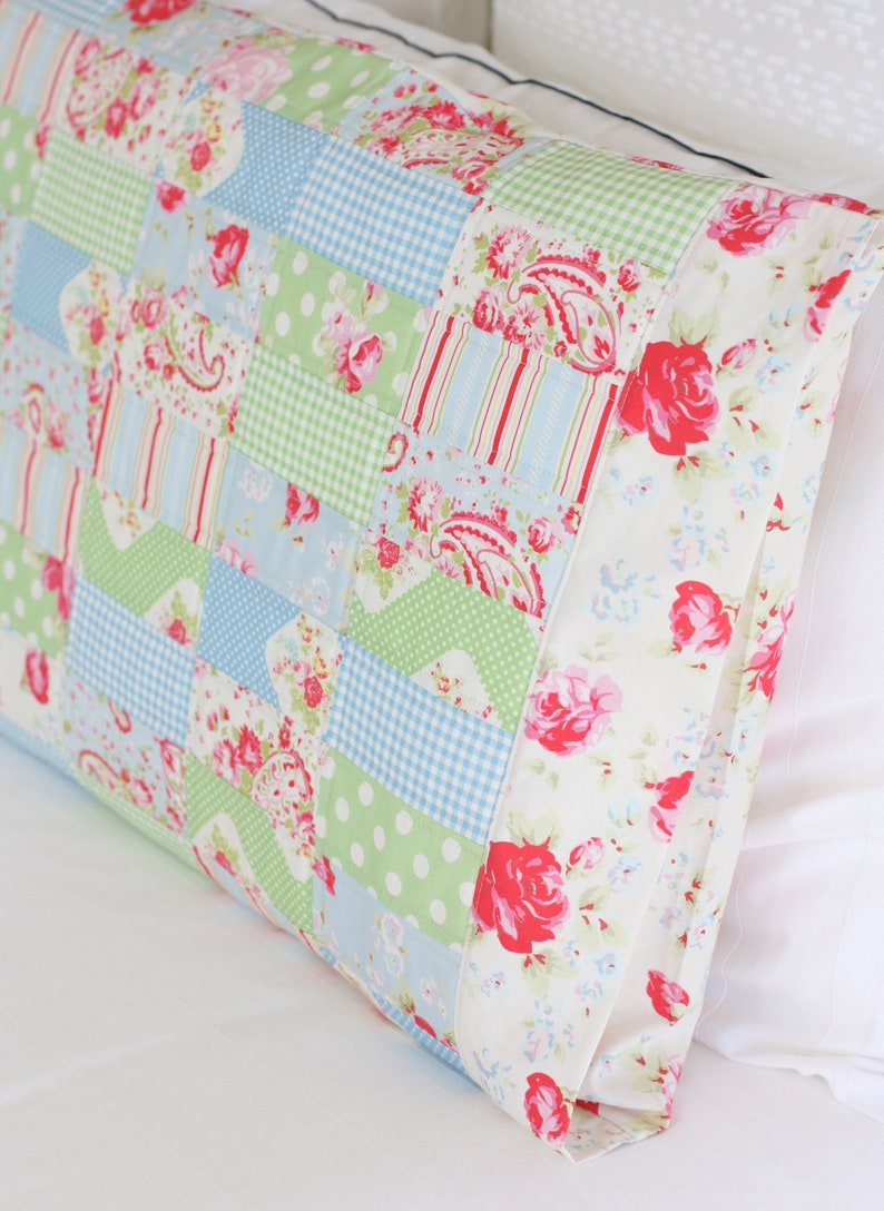 Pretty Patchwork Pillow Sham PDF Sewing Pattern Etsy