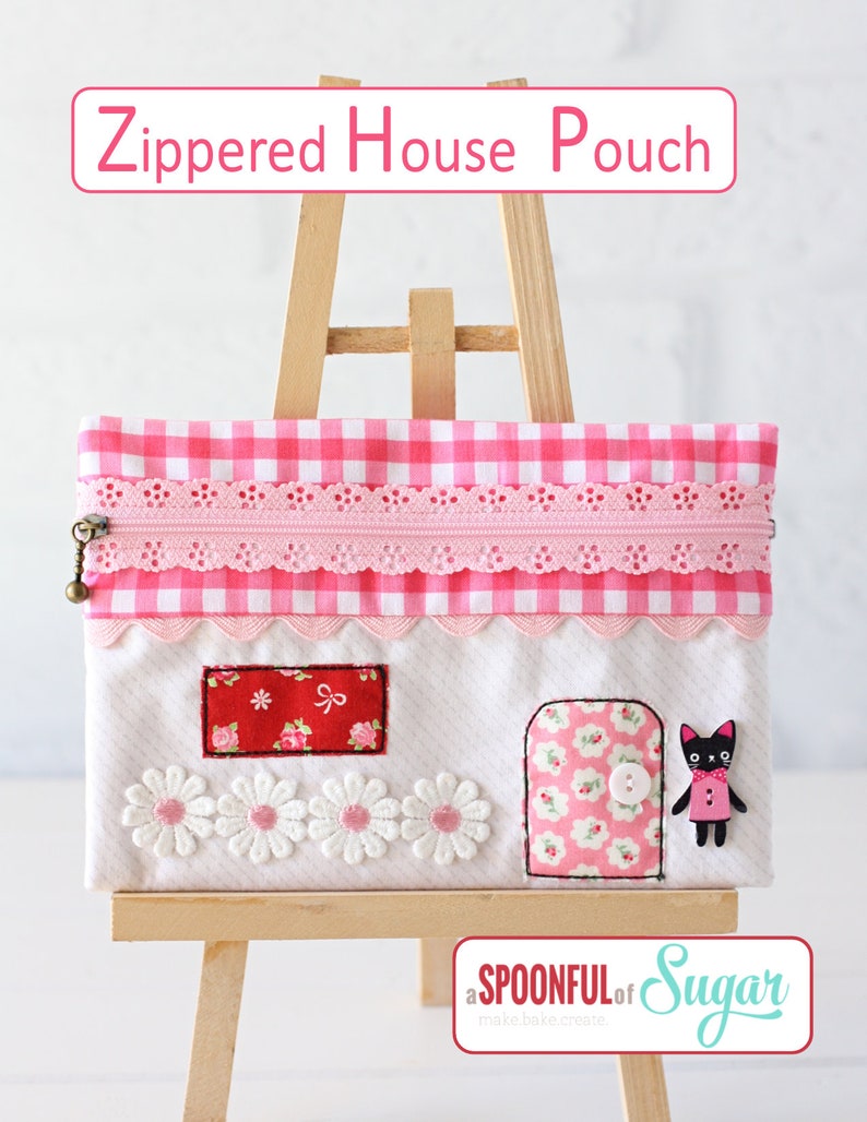 Zippered House Pouch PDF Sewing Pattern image 3