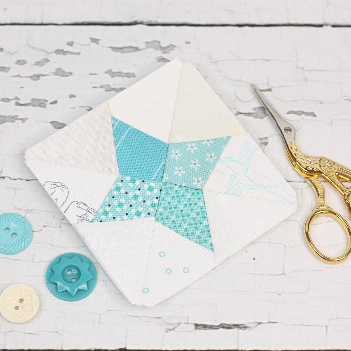 Mills and Stars Foundation Paper Piecing Quilt Block PDF Pattern, FPP 4 ...